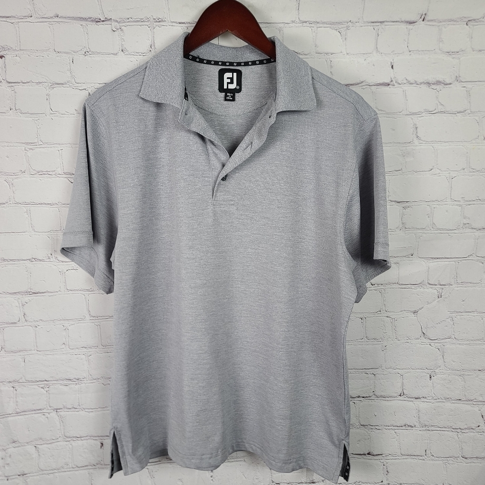 Foot Joy FJ. Polo shirt. Gray  Short Sleeved.